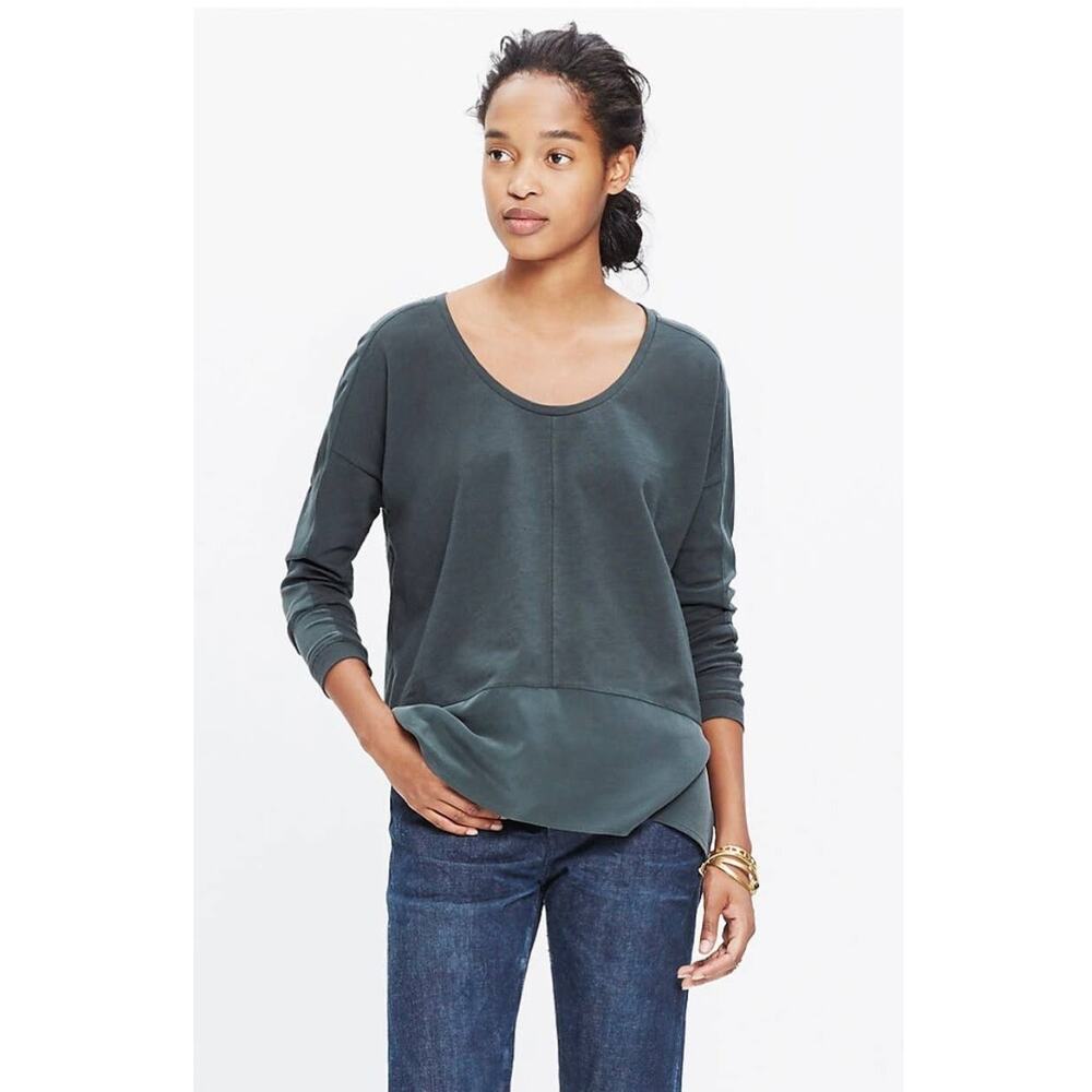 Madewell‎ Womens Top Sz M Silk Edge Dolman Tee
